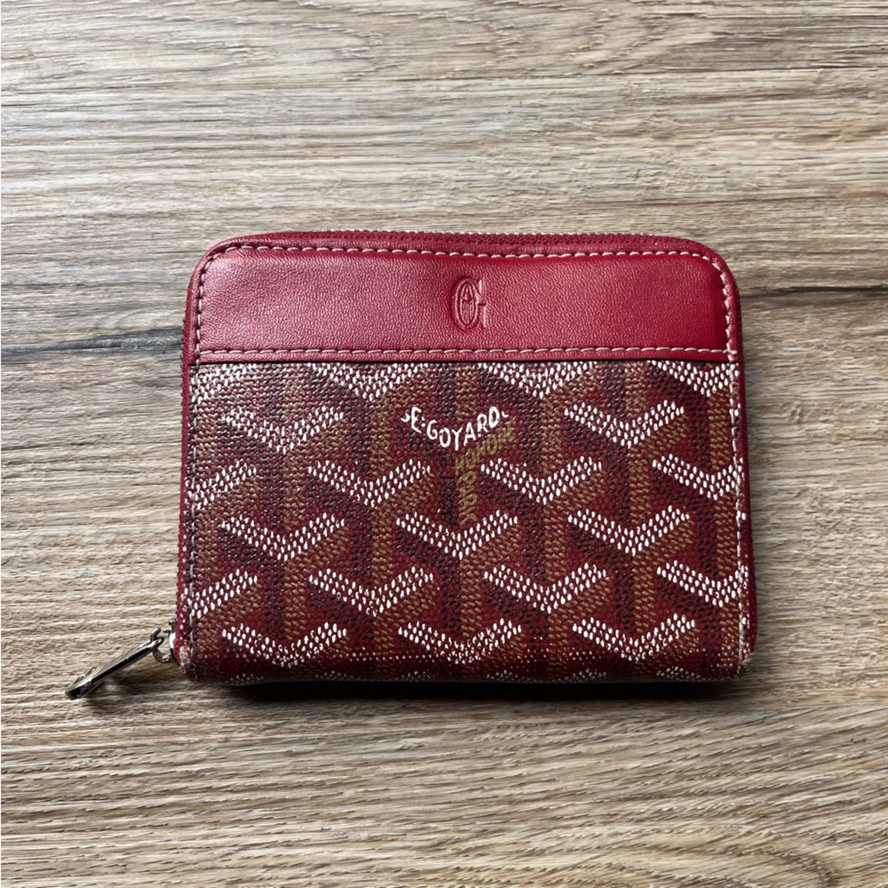 Goyard Red and Brown Patterned Wallet